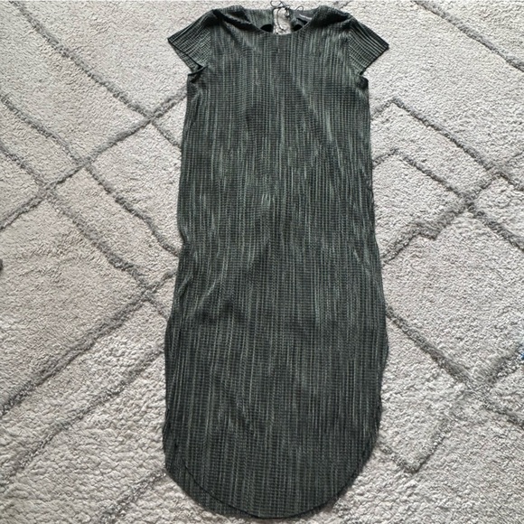 SABINA MUSAYEV Anthropologie green Textured Renaissance Midi Dress loose fit XS - Picture 2 of 12